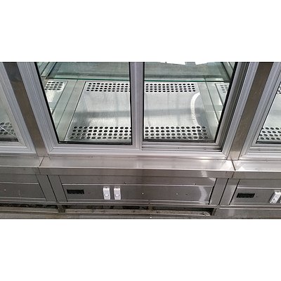 Stainless Steel Display Cabinet For Refrigerated Goods