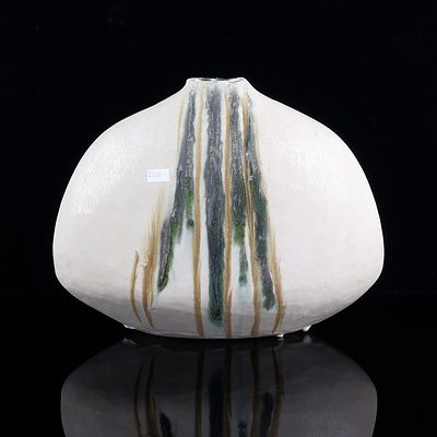 Hiroe Swen (Japan, Australia 1934-) Large Glazed Stoneware Ikebana Vase