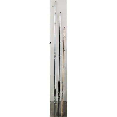 Boat Fishing Rods -Lot Of Three