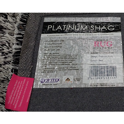 Rug Culture Platinum Shag Seal Coloured Rug