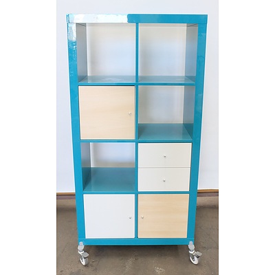 Aqua Rolling Shelf Unit