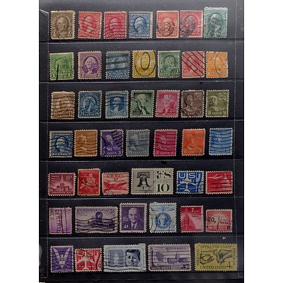 Sheet of United States Postal and Air Mail Stamps, Including 4c National Apprenticeship Program Stamp and More