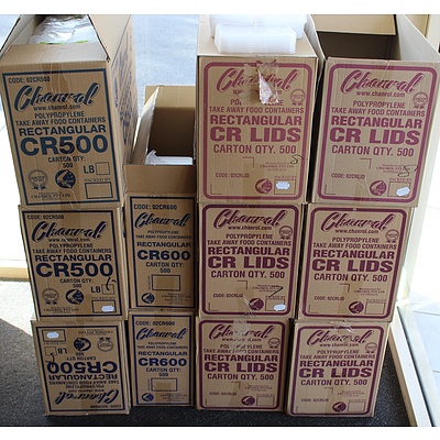 Selection of Chanrol Rectangular Take Away Food Containers and Lids - New