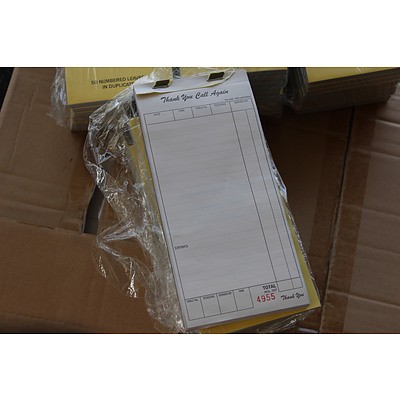 Restaurant Carbonless Docket Books - Lot of 240 - New