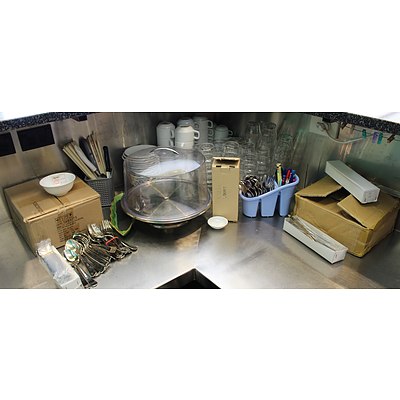 Selection of Crockery, Glassware, Cutlery, Food Displays