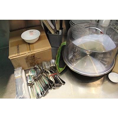 Selection of Crockery, Glassware, Cutlery, Food Displays