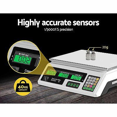 40KG Digital Kitchen Scale Electronic Scales Shop Market Commercial 