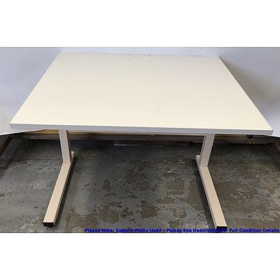 Height Adjustable Veneer Desk