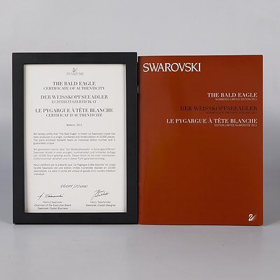 Limited Edition Swarovski Crystal, "The Bald Eagle" in Original Box, 6011/10000