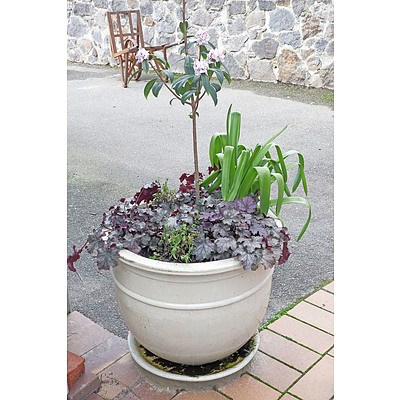 Glazed Stoneware Garden Planter