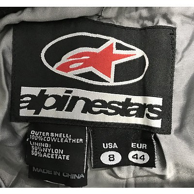 Dririder Motorcycle Jacket With Alpine Star Leather Pants and Leather Boots