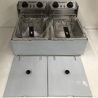 Devanti Twin Tank Electric Fryer