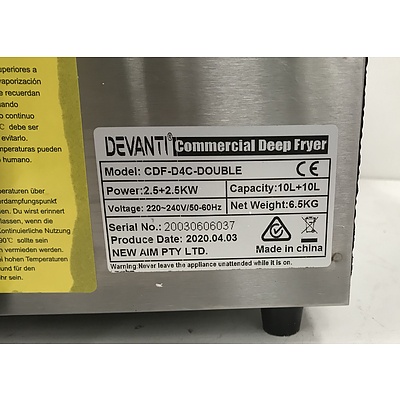 Devanti Twin Tank Electric Fryer
