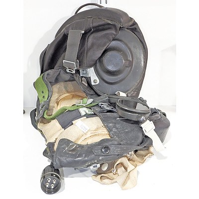 Two Vintage Soviet Flying Helmets