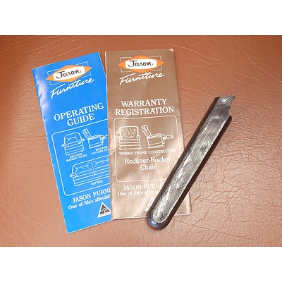 Jasper Tan Vinyl Recliner-Rocker Chair