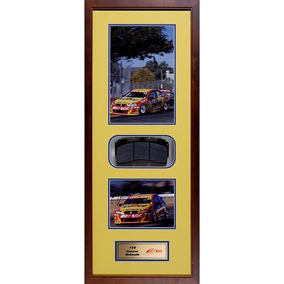 #14 Cameron McConville 2009 Framed Signed Photo with Race Used Brake Pad