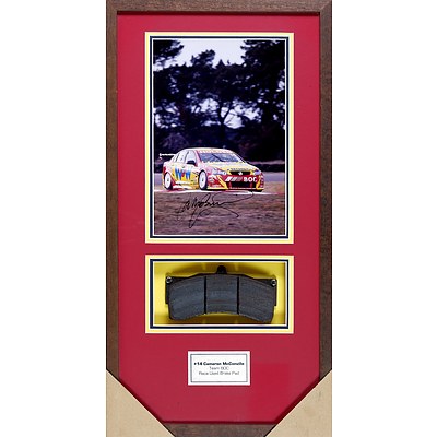 #14 Cameron McConville Framed Signed Photo with Race Used Brake Pad