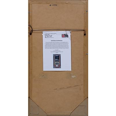 #14 Cameron McConville Framed Signed Photo with Race Used Brake Pad