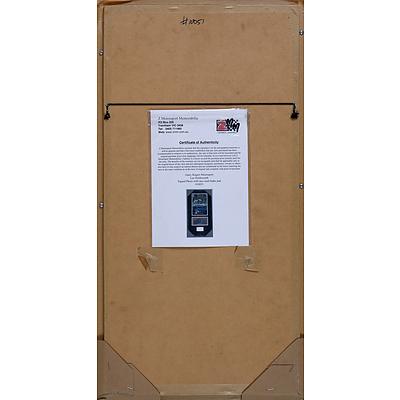 #33 Lee Holdsworth Framed Signed Photo with Race Used Brake Pad