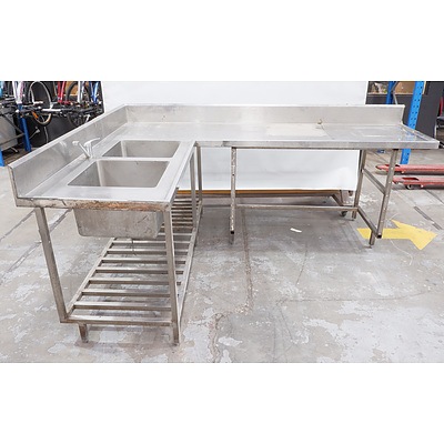 Commercial Stainless Steel Preparation Bench