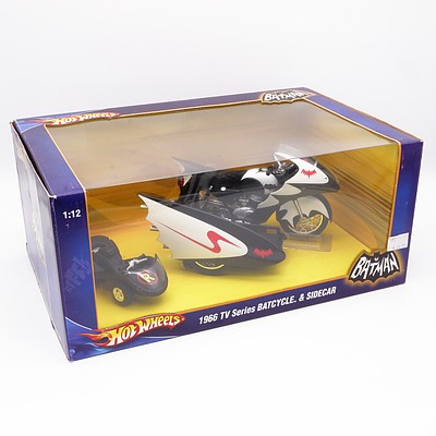 Hot Wheels 1966 TV Series Batcycle and Sidecar