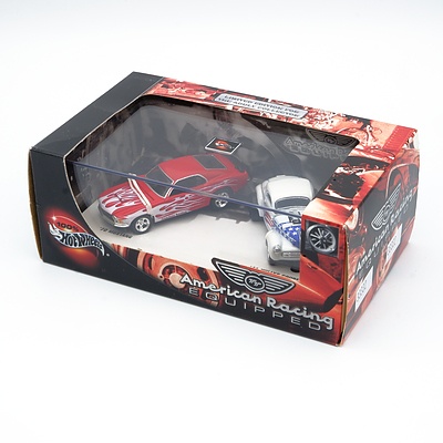 Hot Wheels American Racing '70 Mustang and '41 Willy's Coupe Vehicle Set 56052 in Box