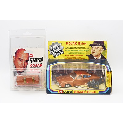 Two Corgi Kojak Sets, "Buick" Vehicle Set 290 and 68