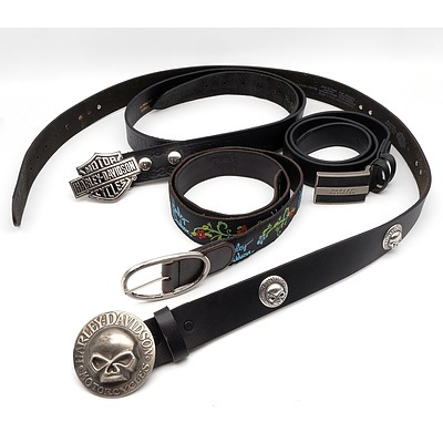 Four Harley Davidson Belts