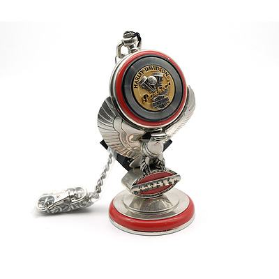 Harley Davidson Franklin Mint Panhead Pocket Watch With Stand