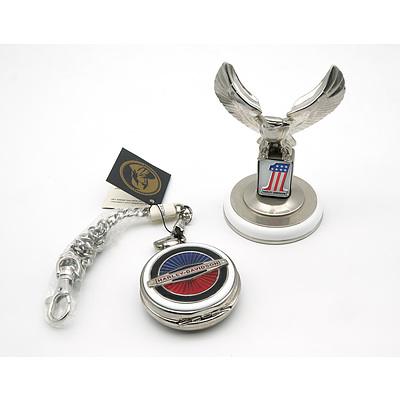 Harley Davidson Franklin Mint Superglide Pocket Watch With Stand