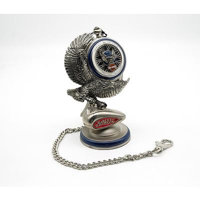Harley Davidson Franklin Mint Heritage Springer Pocket Watch With Stand and Pouch