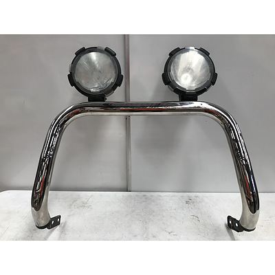 Pajero Nudge Bar With Driving Lights