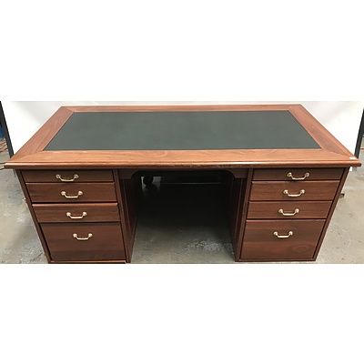 Solid Timber Partners Desk