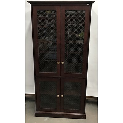 Four Door Solid Timber Display Cabinet