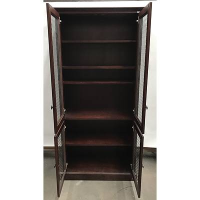 Four Door Solid Timber Display Cabinet