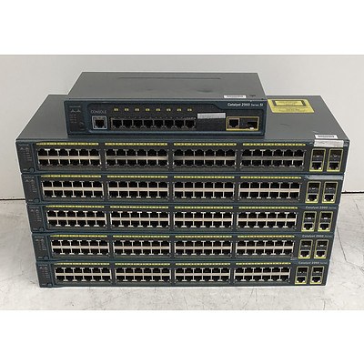 Cisco Catalyst 2960 Series Ethernet Switches - Lot of Six