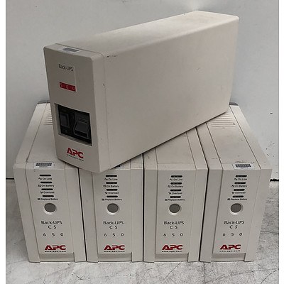 APC Back-UPS 500 & Back-UPS 650 UPS Appliances - Lot of Five