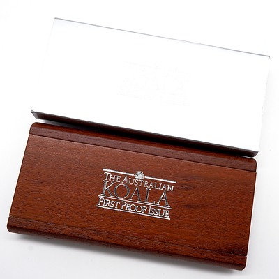 1988 The Australian Koala First Proof Issue Fifty Dollar Platinum Coin with Wooden Case