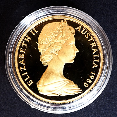 1980 22ct Gold Koala Two Hundred Dollar Proof Coin, Including Original Box