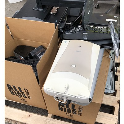 Bulk Lot of Assorted IT Equipment & Accessories - Monitor, Keyboards, Mice & Cables