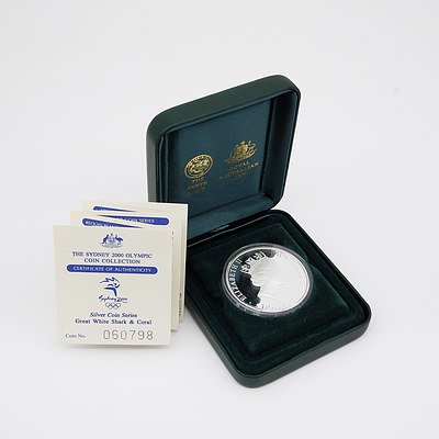 The Sydney 2000 Olympic Coin Collection, Silver Great White Shark and Coral, No 060798