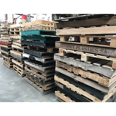 Large Lot Of Wooden Pallets -Approximately 60