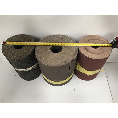 Abrasive Paper Rolls -Lot Of Three