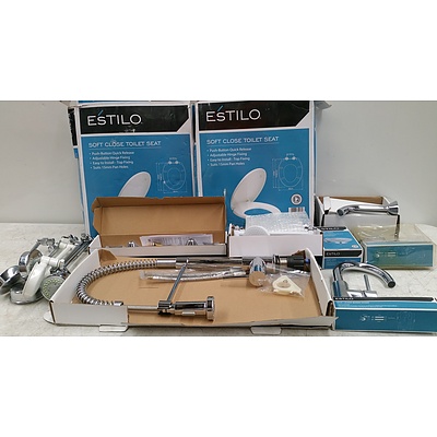Selection of Caroma and Estilo Toilet Ware, Tapware and Bathroom Ware - New