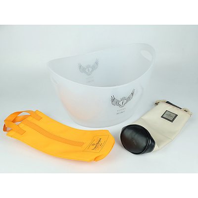 Michel Adam Plastic Ice Bucket and Two Champagne Coolers