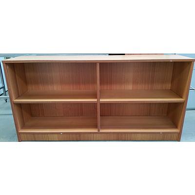 Maple Veneer Shelving Unit and Pedestal Drawer Unit