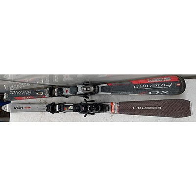 Set Of Head And Blizzard Skis- Lot Of Two