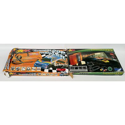 Two Tommy Aurora AFX Thunderloop Thriller HO Scale Slot Car Set