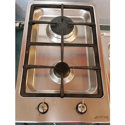 Smeg PGA32G 30cm Domino Style Topmount Dual Burner Gas Cooktop