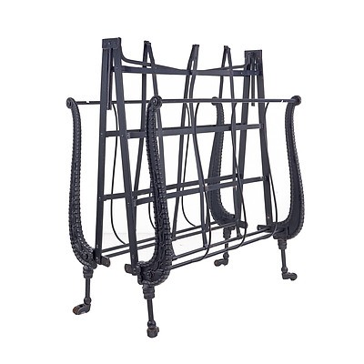 French Second Empire Cast Iron Folding Campaign Bed, 3rd Quarter of the 19th Century